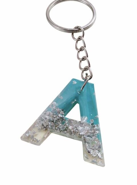Handcrafted Resin Alphabet Keychain
