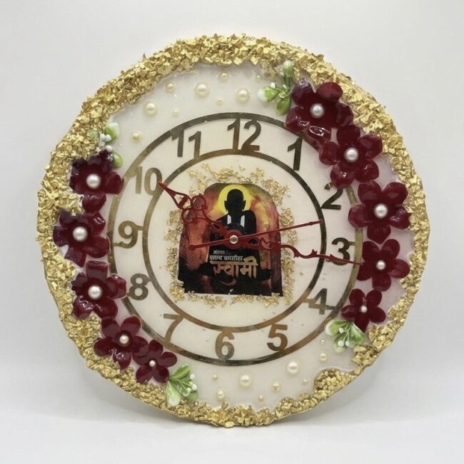 Swami samarth ressin art wall clock